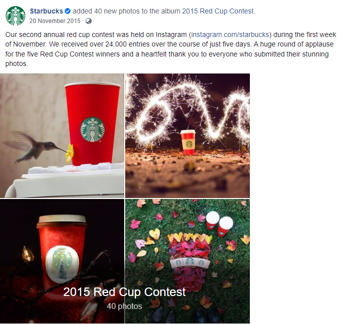 starbucks contest