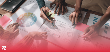 mobile application prototype in process