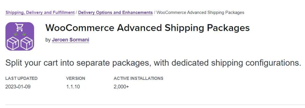 WooCommerce Advanced Shipping