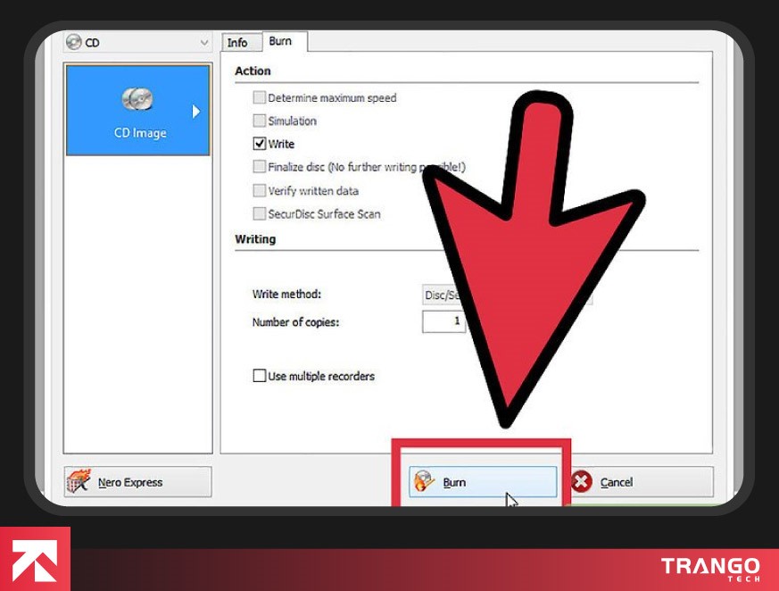 begin the burning process