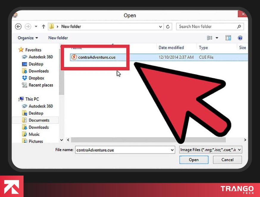load the bin image file