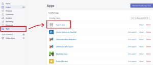 shopify products import