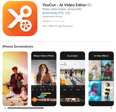 Youcut app screenshot