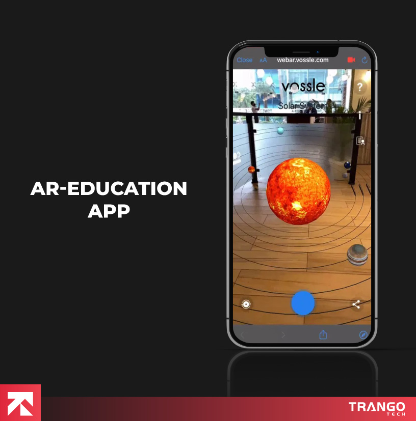 illustration of AR education app