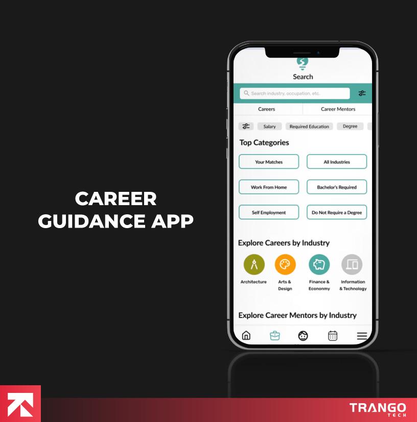 illustration of career guidance app