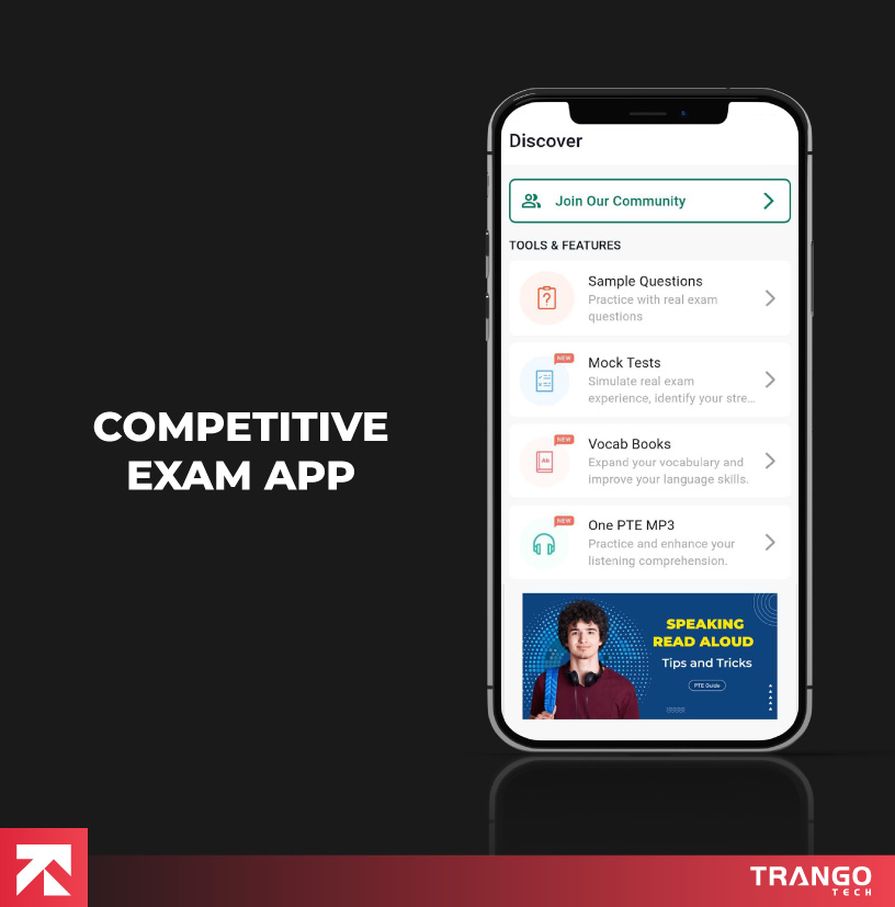 illustration of competitive exam app