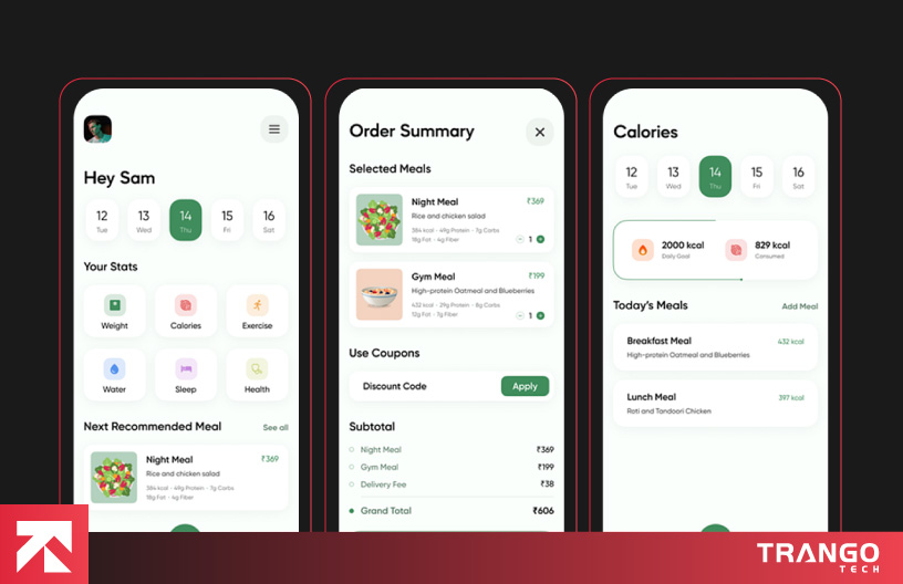 illustrating diet tracking app