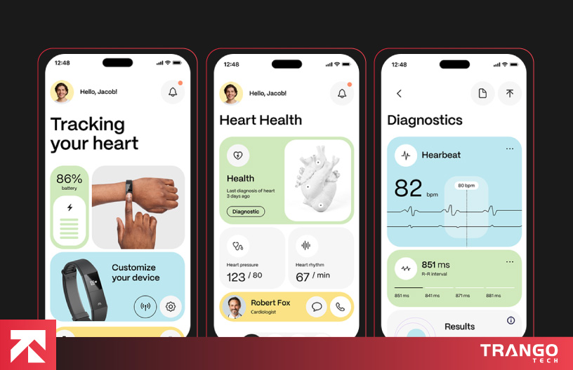 illustrating health monitoring app