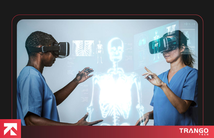 healthcare virtual reality app illustration