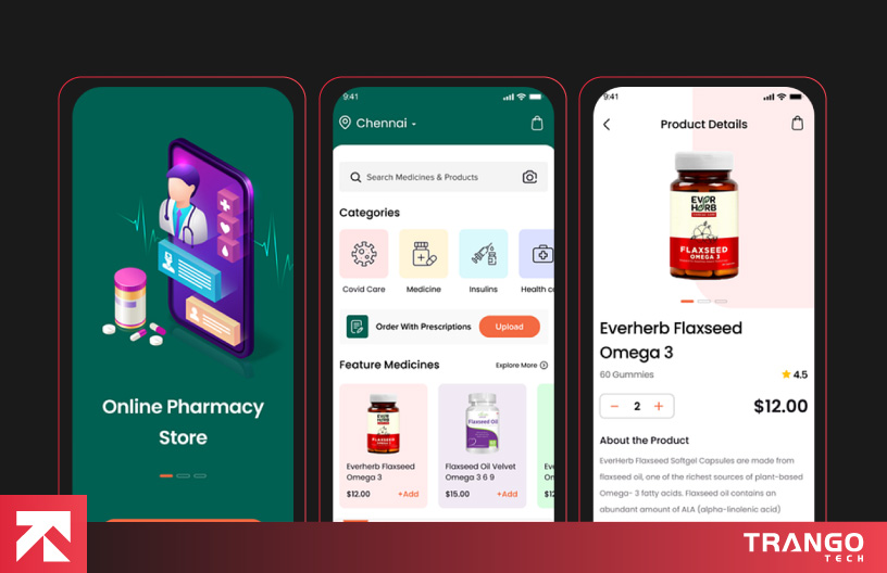 illustrating medical store app
