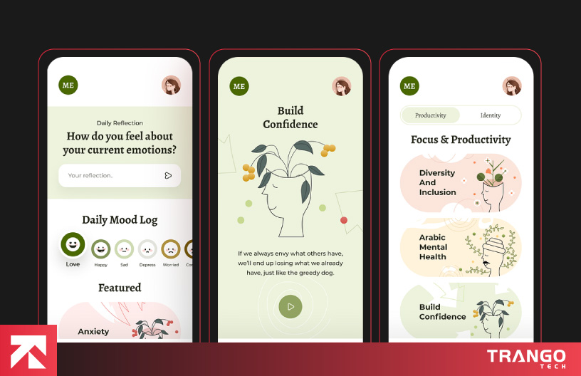 illustrating mental health app