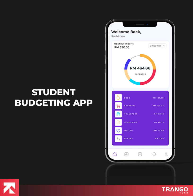 illustration of student budgeting app