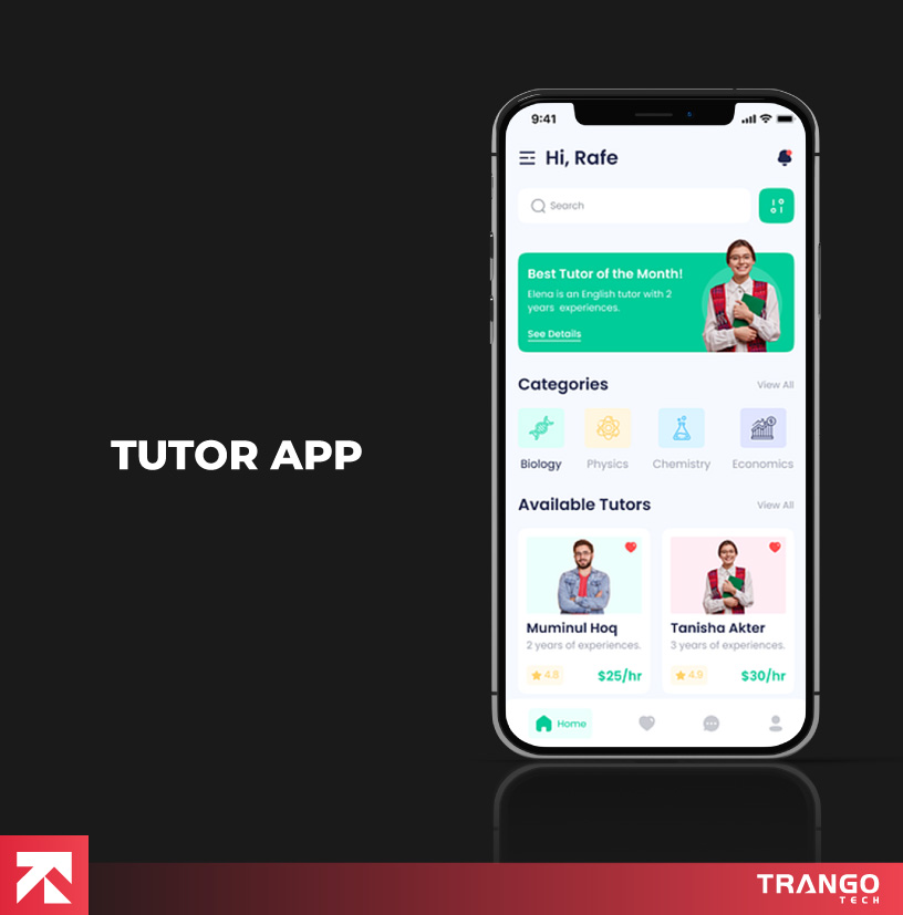illustration of tutor app app