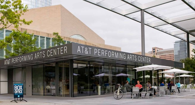 showing AT&T performing arts center building