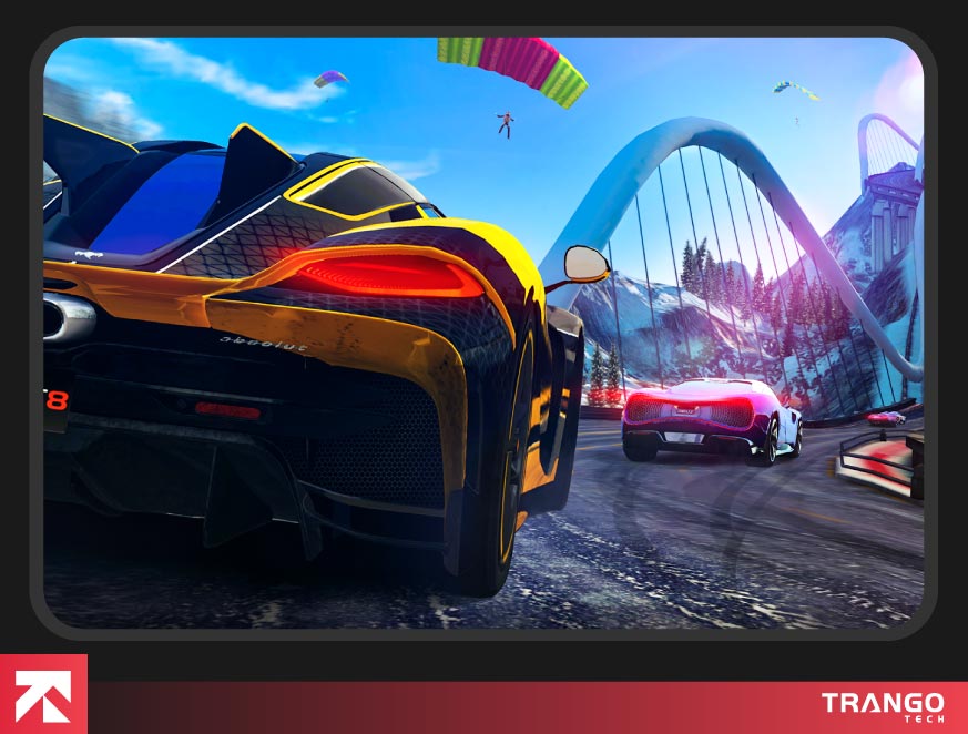 showing gameplay screen of Asphalt 8 on android
