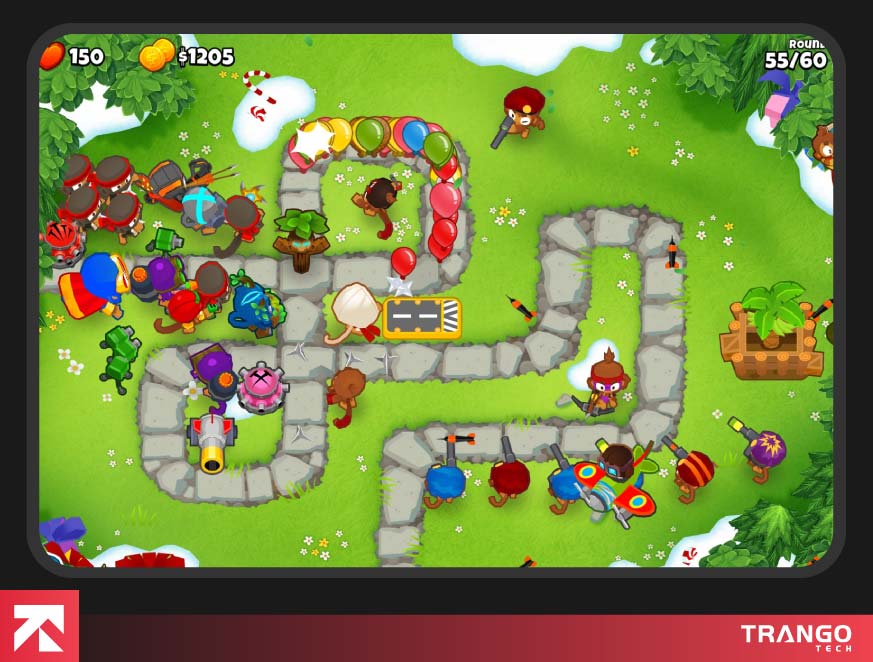 showing gameplay screen of Bloons TD 6 on android