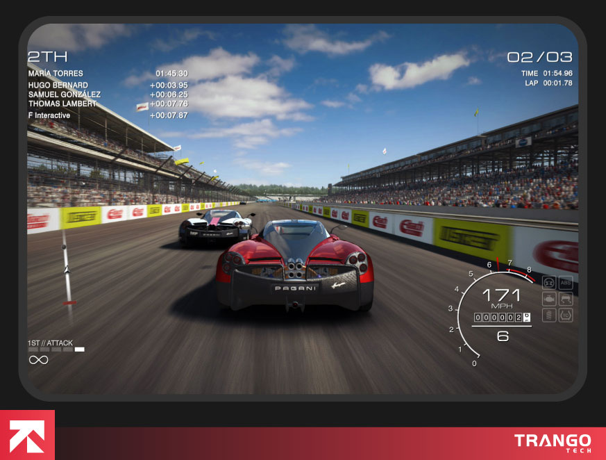 showing gameplay screen of GRID: Autosport on android
