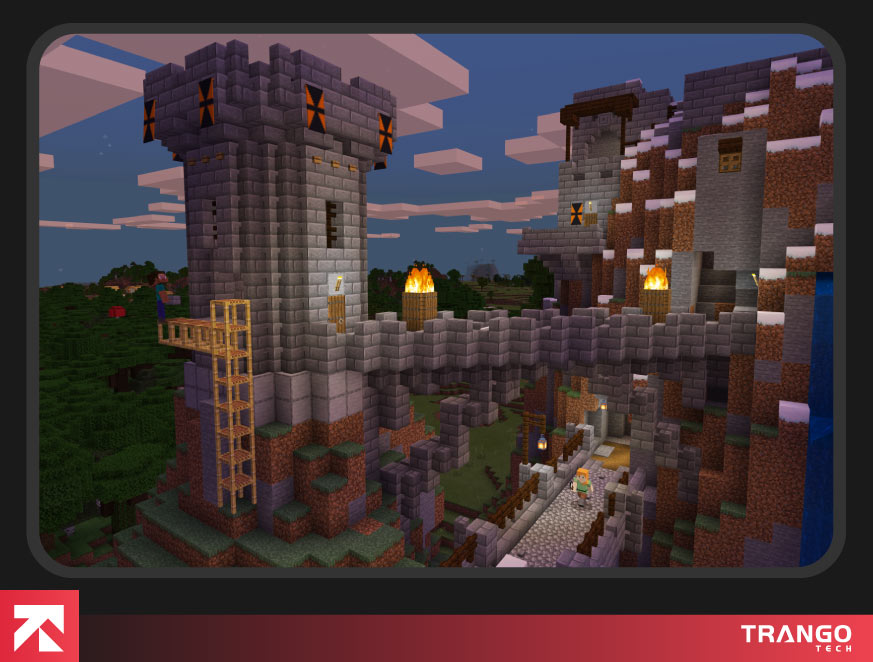 showing gameplay screen of minecraft on android