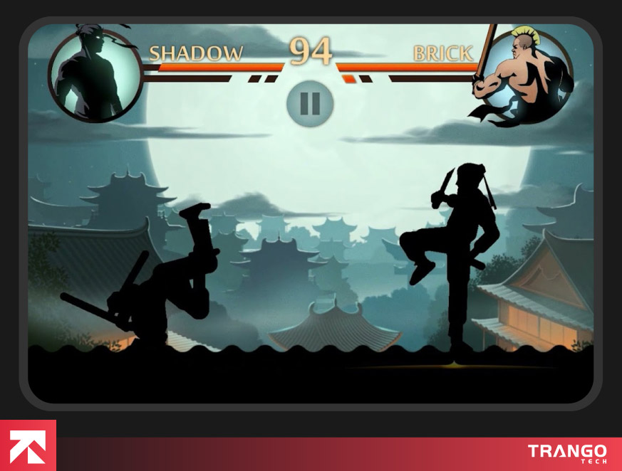 showing gameplay screen of Shadow Fight 2 on android