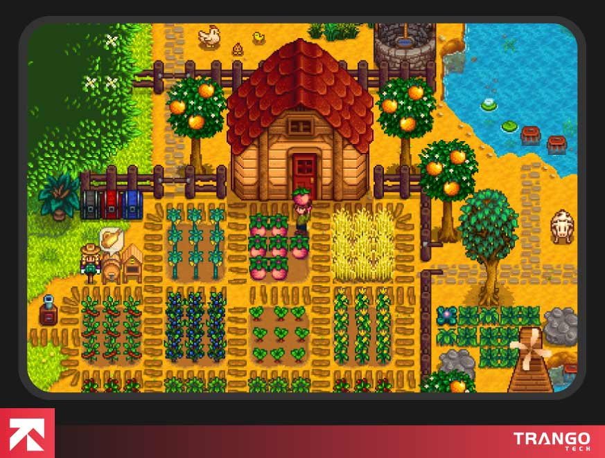 showing gameplay screen of Stardew Valley on android