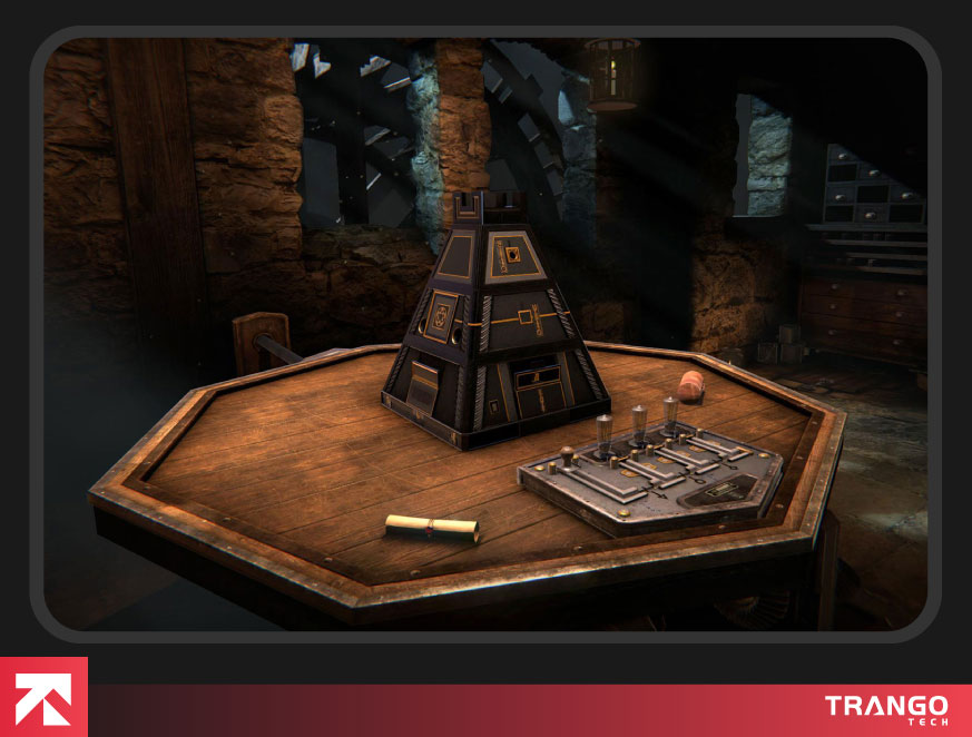 showing gameplay screen of The Room Three on android