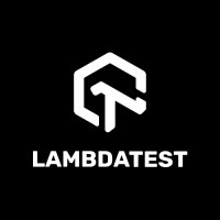 LambdaTest logo featuring a geometric, stylized 'LT' icon in white on a black background.