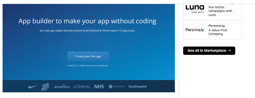 appy pie - one of builder.ai alternative