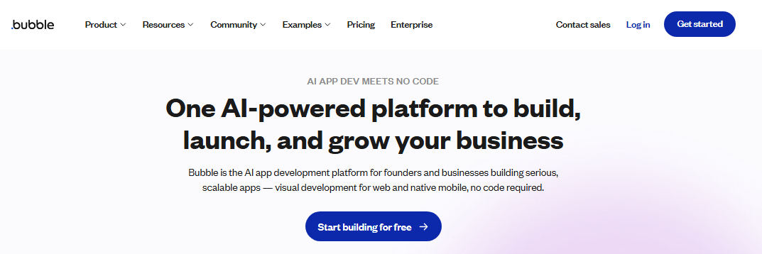 bubble in comparison with builder.ai