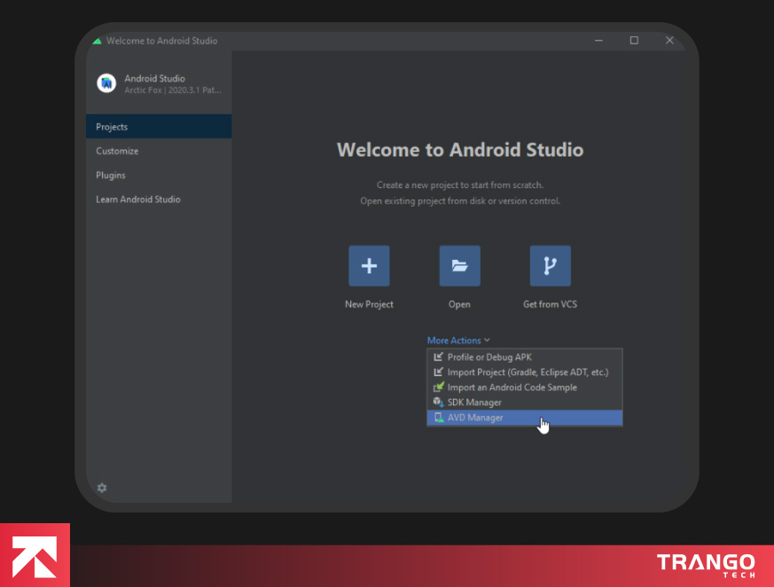showing how to setup emulator