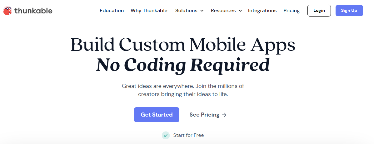 thunkable - in comparison with builder.ai