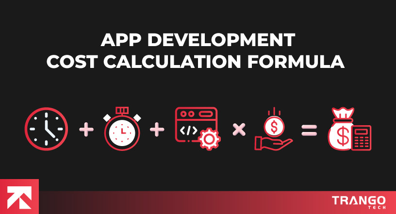 app development cost calculation formula visual