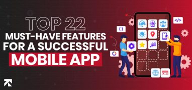 blog banner of 22 must have mobile app features