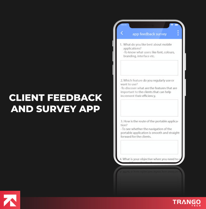 client feedback and survey app is one of power apps example. It is shown in the image form