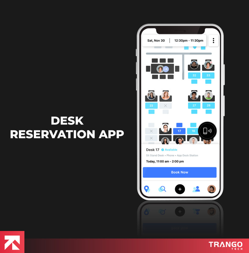 desk reservation app created with power apps image