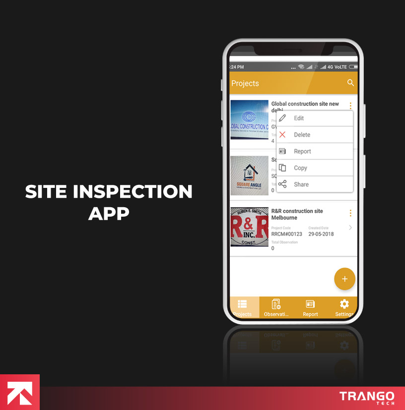 site inspection app image for showing power apps examples