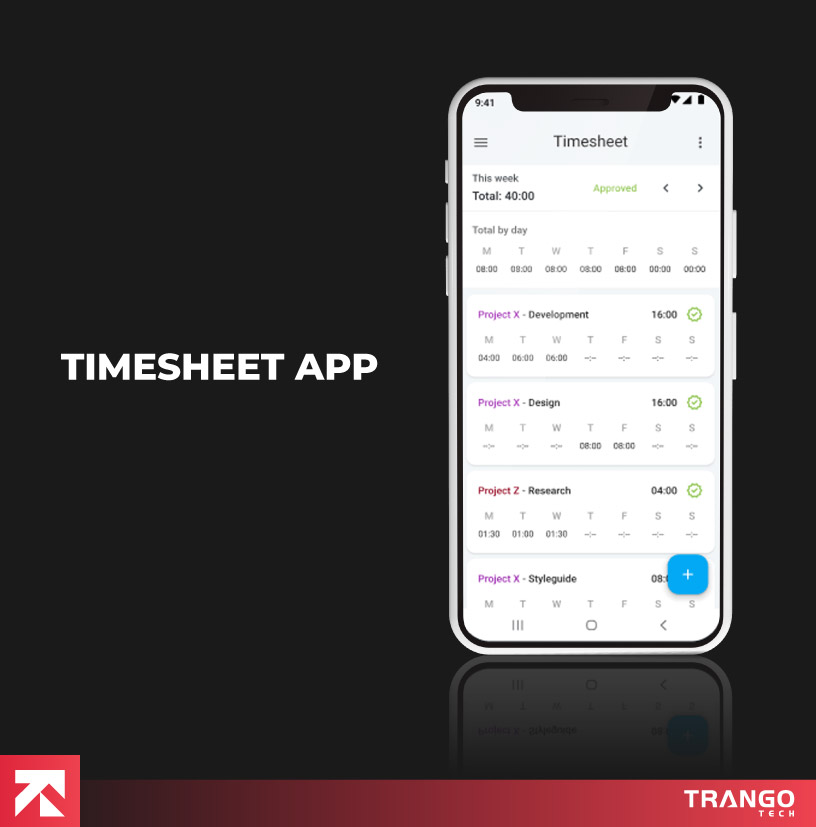 time sheet app visual