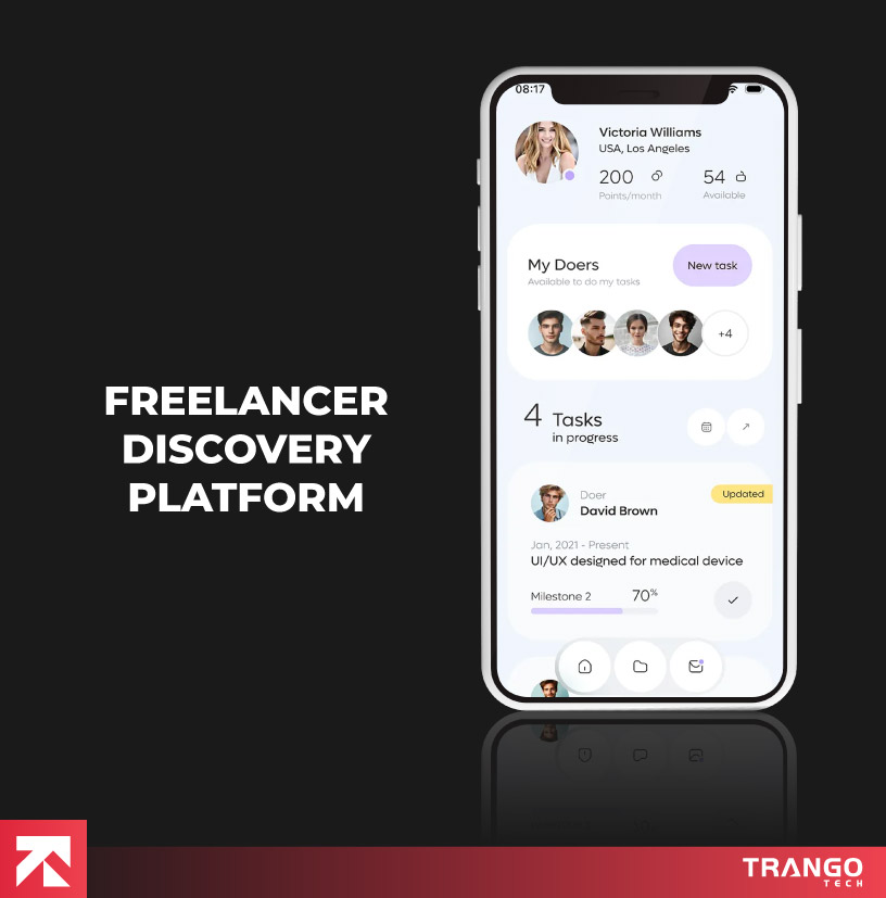 App screen of Freelancer Discovery Platform