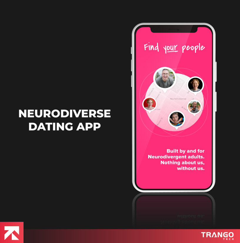 Neurodiverse Dating App community page by Trango Tech.