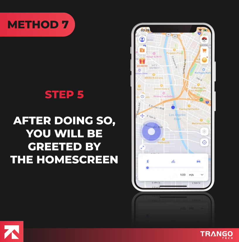 showing screen that you will be greeted by the homescreen